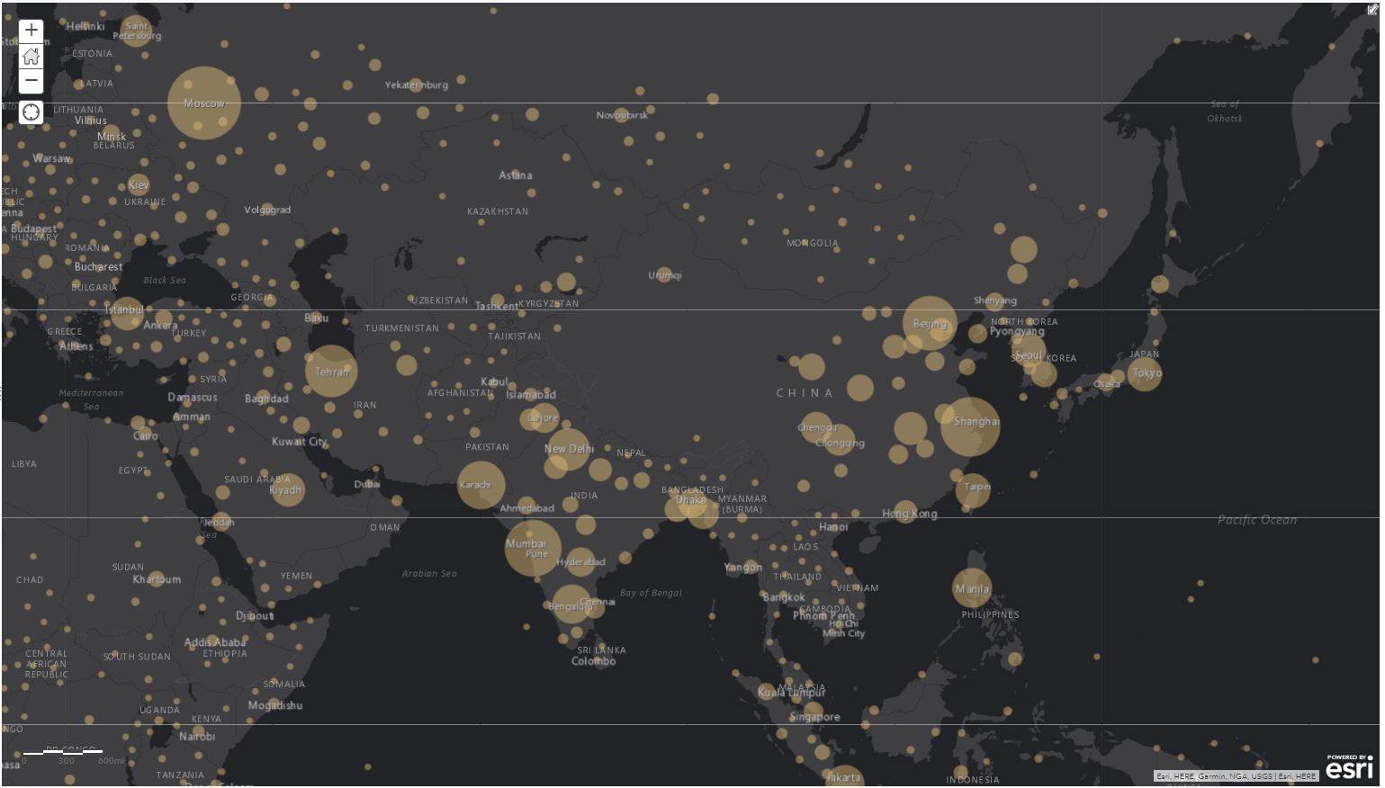 Clustering on a map